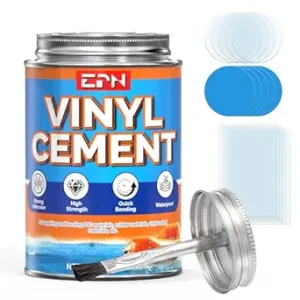 EPN Vinyl Cement, High-Strength Waterproof Pool Liner Repair Kit, 4.4 oz | Clear Adhesive for Pool Liners, Inflatables, Air Mattresses, Tents, Tarps, Kayaks and Other PVC and Vinyl Repairs