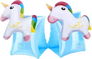 MoKo Swim Arm Bands for Kids, Toddlers Begin to Swim Inflatable Pool Floats Sleeves, Cute Cartoon Swimming Wings Armlets Rings Floaties Tubes, Water Sports Learning Swim Training Aids