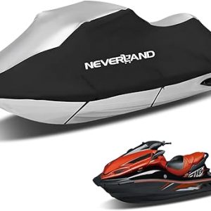 NEVERLAND Jet Ski Cover Jetski Covers 2 3 Seater fits Lengths 115'' to 120" | Compatible with Yamaha Seadoo Waterproof Trailerable UV Resistant Heavy Duty 2 Air Vents
