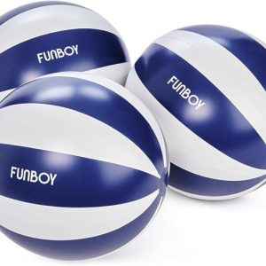 FUNBOY 3-Pack Large Beach Balls - Large Vintage Beach Ball Inflatable Pool Toy for Pool Parties and Summer Decoration, Kids Water Games, Adult Fun in the Sun and More.
