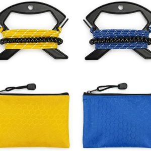 2 Pack Travel Clothesline, No Clothespins Needed, 48 Beads, Winders & Bags | 2 x 11.5 ft reflective non-elastic laundry lines with winders & zipper bags, ideal for cruise, hotel, camping, RV & indoor