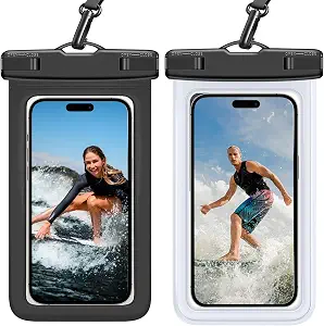 Waterproof Phone Pouch -2 Pack, IPX8 Universal Waterproof Case Dry Bag Phone Protector for iPhone 17/16/15/14 Pro Max Plus XS XR X8 Galaxy S25 S24 Pixel Up to 8.4"