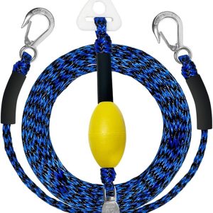 Self Centering Boat Tow Harness for Tubing & Wakeboarding – 3 Foam Floats Anti-Sink Design, Heavy Duty Tow Harness Kits for Pontoon, Jet Ski, Dinghy, 12ft/16ft/24ft