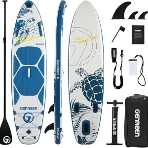 Inflatable Stand-Up Paddle Boards – Available 32"/33"/34" Widths Inflatable Paddle Board with SUP Accessories, Camera Mount, Basic All-Around SUP Board for All Skill Levels, Up to 450lbs