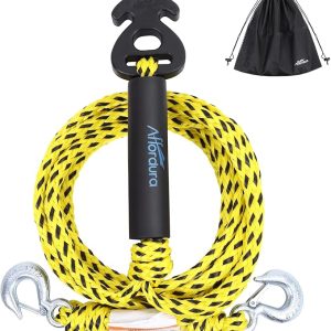 Affordura Boat Tow Harness for Tubing Ski Tow Harness for Boat for 4 Riders, Tube Tow Harness with Large Clip Quick Connector