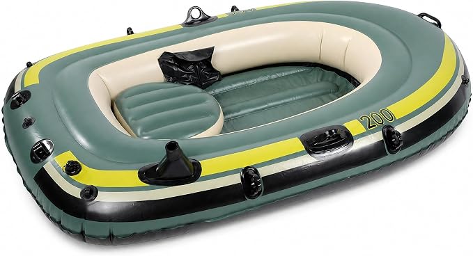 Inflatable Boat Series, 2 Person Raft PVC Fishing Boat, Portable Inflatable Canoe Kayak for Adults and Kids