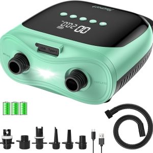FBSPORT Paddle Board Pump Rechargeable 20PSI SUP Pump, Portable Electric Air Pump Quick Inflate & Deflate SUP Air Pump for Stand Up Paddle Boards, Kayak, Tent
