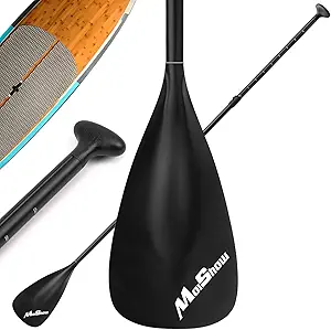 SUP Paddle - Adjustable 3 Pieces Stand Up Paddle Board Paddle with Unique Lock Design Floating Alloy Shaft Paddleboard Paddle
