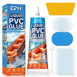 EPN Air Mattress Repair Kit, Paddling Pool Repair Kit Waterproof 80 ML | Hot Tub Puncture Repair Kit, Clear PVC Glue for Pool Liners, Inflatables, Air Beds, Boats & Kayaks, Bounce Houses, Vinyl Toys