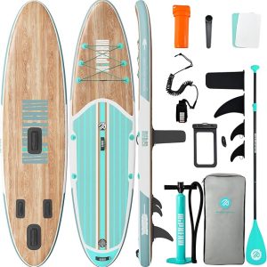 Niphean Inflatable Stand Up Paddle Board with SUP Accessories | 10’6’’ SUP, Anti-Slip EVA Deck, 450 lbs Capacity Inflatable Paddle Boards for Adults & Youth of All Skill Levels
