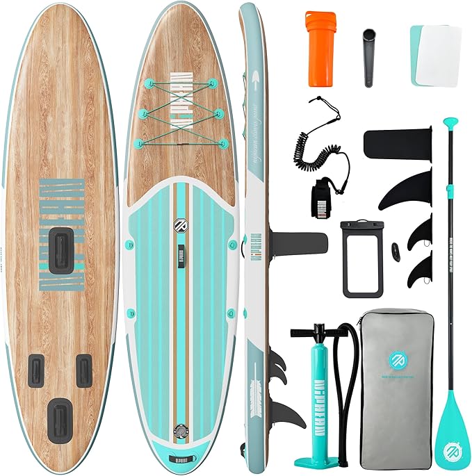 Niphean Inflatable Stand Up Paddle Board with SUP Accessories | 10’6’’ SUP, Anti-Slip EVA Deck, 450 lbs Capacity Inflatable Paddle Boards for Adults & Youth of All Skill Levels