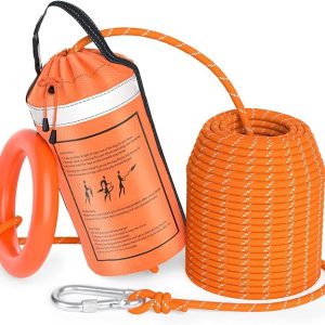 AnKun Water Rescue Throw Bag with 50/70/98FT Length of Rope in 3/10In Tensile Strength Rated to 2000lbs, Emergency Rescue Rope for Kayaking, Boating, Fishing, Rafting, High Visibility Safety Equipment