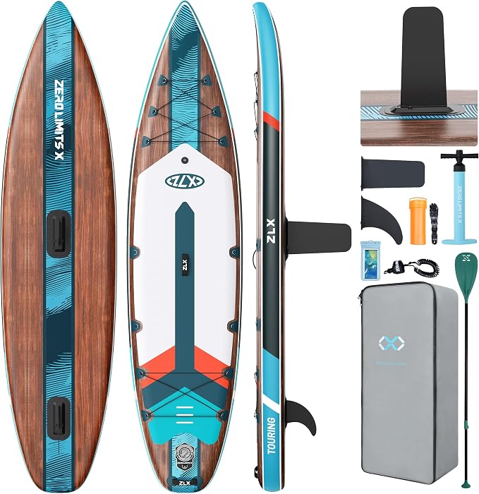 Inflatable Paddle Board, 11'6"/10'6" x 33" Stable Stand Up Paddleboard | Unique Center Fin, Non-Slip Deck Pad, Complete Accessories, Extra Wide SUP for Beginners, All Skill Levels On Any Water