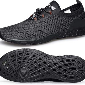 DOUSSPRT Men's Water Shoes Quick Dry for Beach Swim Pool Fishing | Adult Breathable Summer Walk Aqua Sandals for River Athletic Boating Kayaking Diving Sport